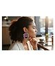 Priaansha Creations - Crown Motif Beaded Earrings for Girls/Women - Red