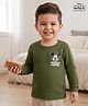 Babyhug Disney Interlock Knit Full Sleeves Thermal Innerwear With Mickey Mouse Graphic - Green