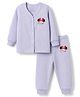 Babyhug Disney Interlock Knit Full Sleeves Thermal Inner Wear Set With Minnie Mouse Graphic - Lavender
