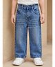 Rikidoos Washed Demin Woven Full Length  Jeans - Blue