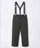 Rikidoos Cotton Woven Full Length Checked Trouser with Stretch & Suspender - Green