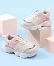 Cute Walk by Babyhug Lace up Closure Sneaker Shoes With Text Print - White
