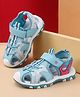 Cute Walk by Babyhug Velcro Closure Solid Sandals - Blue