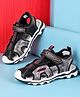 Cute Walk by Babyhug Velcro Closure Sandals With Text Print - Black