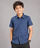 Kiddopanti Cotton Woven Half Sleeves Abstract Printed Shirt - Blue