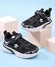 Cute Walk by Babyhug Velcro Closure Solid Sneaker Shoes With Text Print - Black