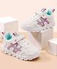 Cute Walk by Babyhug Velcro Closure Solid Sneaker Shoes With Text Print - White