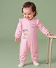 Babyoye Interlock Knit 100% Cotton with Eco Jiva Finish Full Sleeves Unicorn & Text Printed Rompers - Pink