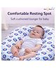 NeonateCare Portable White Baby Nest |Ultra-Soft Infant Lounger Cushion and Travel Friendly Sleeping Bed - Blue and red lion lounger