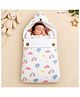 NeonateCare Sleeping bag cum carrier - rainbow muslin sleeping bag with button