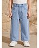 Rikidoos Washed Demin Woven Full Length  Jeans - Light Blue