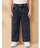 Rikidoos Washed Demin Woven Full Length  Jeans - Black