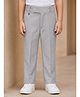 Rikidoos Cotton Lycra Straight-fit Button Down Woven Full Length Trouser - Grey