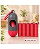 Sparkle Joy Baby Disposable Diaper Bags With Dispenser Waste 5 Refill Rolls/75 Bags Convenient Quick Disposal Trash Leak And Odours Proof (Red)