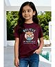 Wear Your Opinion Cotton Knit Half Sleeves Believe In Yourself Text Printed Tee - Maroon