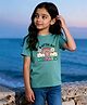 Wear Your Opinion Cotton Knit Half Sleeves A Little Bit Dramatic  Text Printed Tee  - Mint