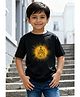 Wear Your Opinion Cotton Knit Half Sleeves Lord Ganesha Printed Tee - Black