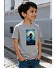 Wear Your Opinion Cotton Knit Half Sleeves Lord Ram Printed Tee - Grey