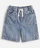 Mothercare Cotton Woven Regular Fit Mini Home Grown Washed Shorts in Blue