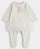 Mothercare 100% Cotton Knit Full Sleeves With Floral Print Sleepsuit -Pink