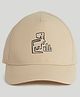 Mothercare Woven Dino Printed Cap Beige - Diameter 16.5 cm