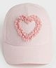 Mothercare Cotton Woven Cap With Heart Frill Design Pink - Diameter - 18 cm