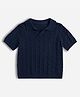 Mothercare 100% Cotton Woven Polo T-Shirts with Half Sleeves - Navy Blue