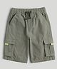 Mothercare 100% Cotton Woven Solid Shorts With Pockets in Green