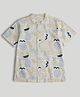 Mothercare 100% Cotton Woven Printed Shirt with Half Sleeves and Nautical Motifs Print in Yellow