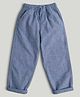 Mothercare 100% Cotton Woven Full Length Solid Pant in Blue