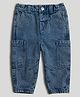 Mothercare 100% Cotton Denim Solid Mini Origami Play Full Length Jeans in Blue