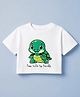 Mothercare 100% Cotton Woven T-Shirt with Half Sleeves and Turtle Print in White for 9-12 Months
