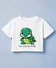 Mothercare 100% Cotton Woven T-Shirt with Half Sleeves and Turtle Print in White for 4-5 Years
