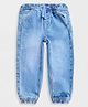 Mothercare 100% Cotton Knit Denim Jogger with Full Length in Blue