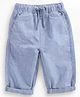 Mothercare 100% Cotton Woven Full Length Regular Fit Solid Trouser in Blue