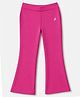 Pine Active Knit Full Length 4 Way Stretch Flared Leggings - Dark Pink