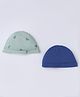 Mothercare 100% Cotton Roar Igami Hat Pack of 2 Blue - Diameter 18.5 cm