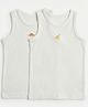 Mothercare 100% Cotton Woven Vests With Animal Print Pack of 2 - White