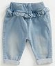 Mothercare Knit Full Length Solid Denim Jogger in Blue