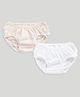 Mothercare 100% Cotton Woven Frilly Panties Pack Of 2 - White And Pink
