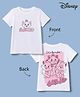 HoneyHap Disney 100% Cotton Single Jersey Knit T-Shirts with Half Sleeves and Marie Graphic Print - White