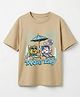 Button Bear Cotton Knit Nickeledeon Featuring Half Sleeves Characters Printed Tee - Beige