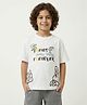 Button Bear Cotton Knit Nickeledeon Featuring Half Sleeves Spongebob Printed Tee - White