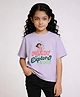 Button Bear Cotton Knit Nicklelodeon Featuring Half Sleeves Dora Printed Tee - Purple