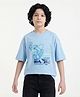 Button Bear Cotton Knit Teenage Mutant Ninja Turtles Featuring Half Sleeves Leonardo Printed Tee - Blue