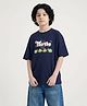 Button Bear Cotton Knit Teenage Mutant Ninja Turtles Featuring Half Sleeves Characters Printed Tee - Navy Blue