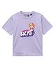Button Bear Cotton Knit Paw Patrol Featuring Half Sleeves Skye Printed Tee - Purple