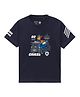 Button Bear Cotton Knit Paw Patrol Featuring Half Sleeves Chase Printed Tee - Navy Blue