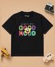 Button Bear Cotton Knit Nickeledeon Featuring Half Sleeves Spongebob Printed Tee - Black