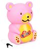 Speedage Bear Shaped Money Bank With Keys Pink - Height 20 cm